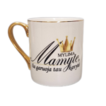 Porcelianinis puodelis "Mamytei kavytė"