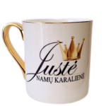 Porcelianinis puodelis "Namų karalienė (su vardu)"