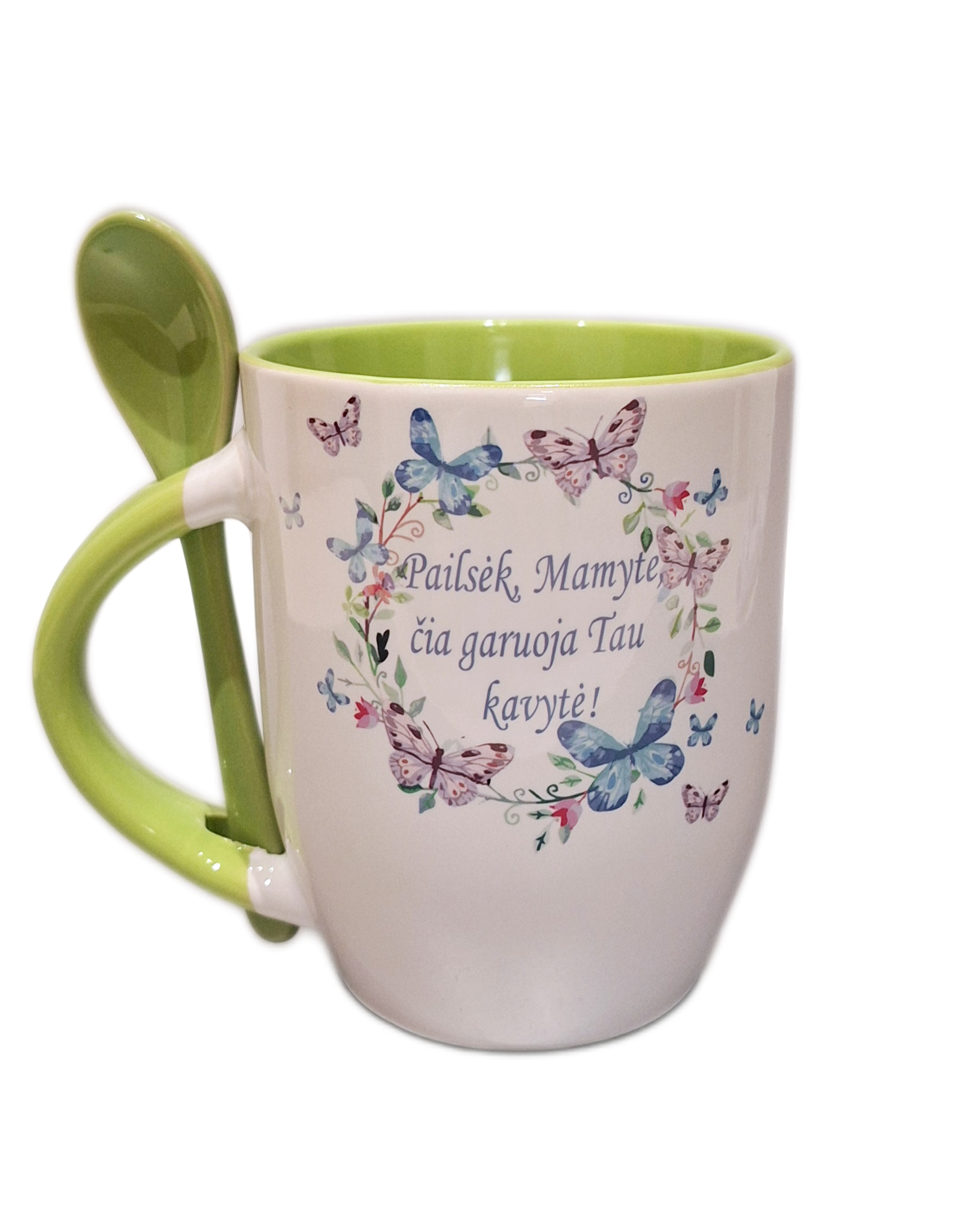 pailsekmamytedrug.png Puodelis "Pailsėk, mamyte (su drugeliais)" - Image 1