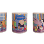 Dvipusis puodelis "Kiaulytė Peppa (su vardu)"