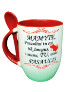 Puodelis "Mamyte, tu mums Pasaulis"