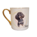 Porcelianinis puodelis “Vardinis (su gyvūno nuotrauka)”