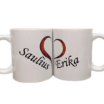 Puodeliai "Su vardais (Širdelė)"