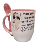 Puodelis "Sesė - gyvatė"