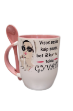 Puodelis "Sesė - gyvatė"