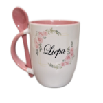 Puodelis "Vardinis (su gėlytėmis1)"
