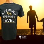 Marškinėliai "Sveikinu būsimasis Tėveli"