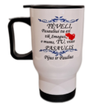 Kelioninis puodelis “Tėveli, tu mums Pasaulis (su vardais)”