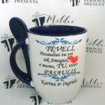 Puodelis "Tėveli, tu mums Pasaulis (su vardais)"