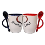 Puodeliai "Su vardais (širdelė)"