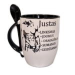 Puodelis "Vyro savybės (su vardu)"