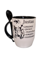 Puodelis "Vyro savybės (su vardu)"