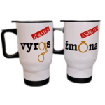 Kelioniniai puodeliai "Vyras ir žmona (su vardais)"