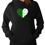 Džemperis "Žaliai balta širdis (moteriškas)"