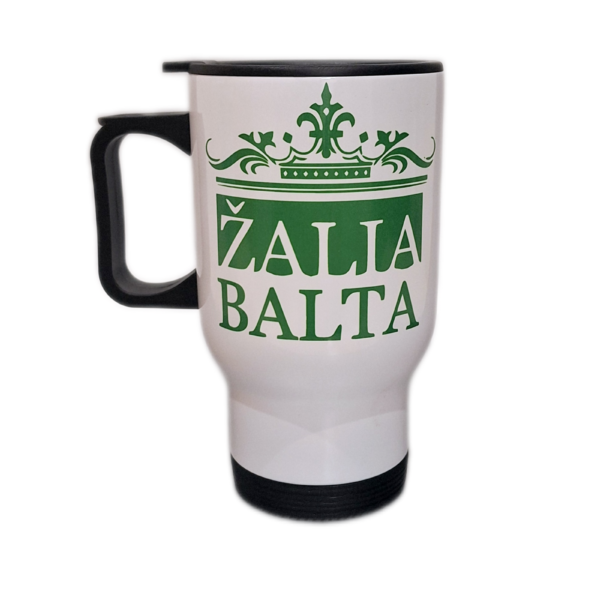 Kelioninis puodelis "Žalia balta"