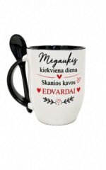 Puodelis "Mėgaukis kiekviena diena (su vardu)"