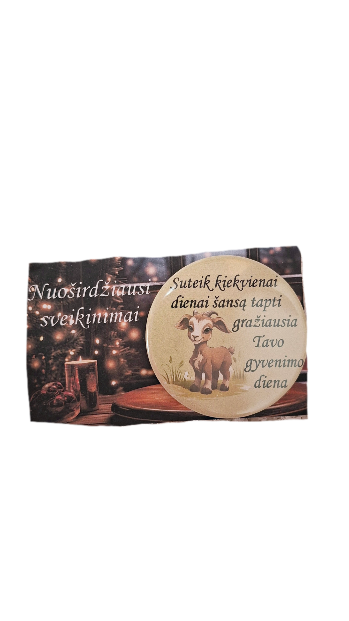 ozkyte3 Magnetukas "Suteik dienai šansą (su ožkyte)” - Image 1
