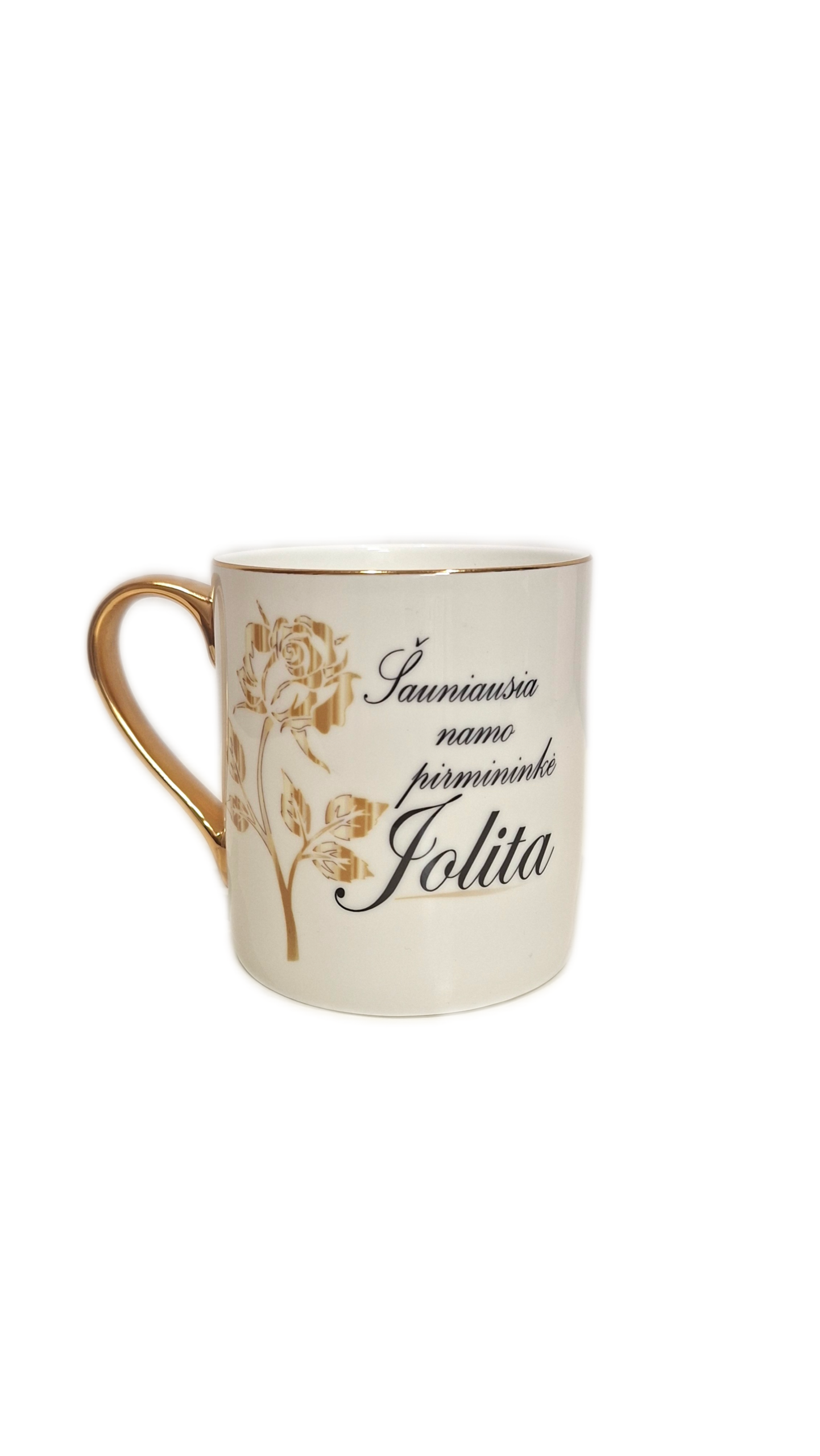 pirmininkeporc Porcelianinis puodelis "Su Jūsų tekstu" - Image 1