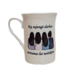 Porcelianinis puodelis „Ką sujungė darbas”